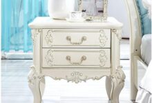 Our Take on These Elegant White European-Style Bedside Tables