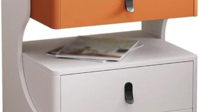 How We Organized Our Space with the DFHBFG Drawer Nightstand