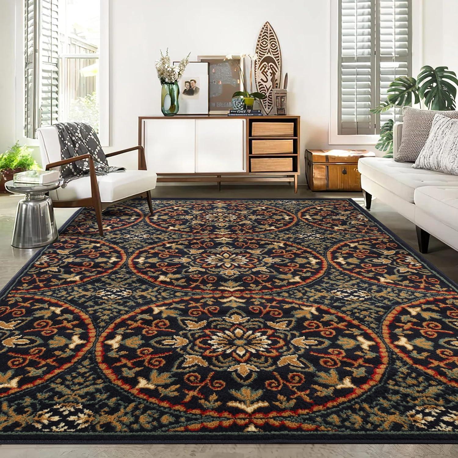 Our Take on the Plush Blue Medallion Rug: Style Meets Durability