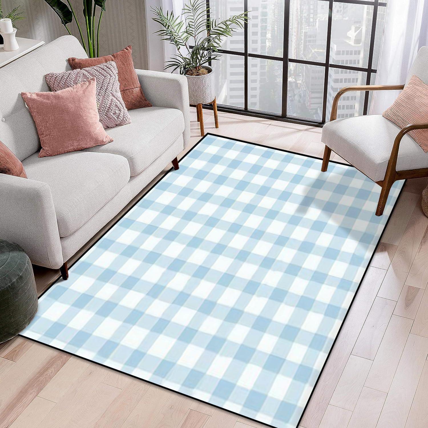 Why We Love Our Blue Gingham Rug: Soft, Stylish, and Durable