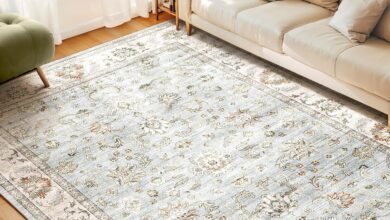 Our Honest Take on the WITSHOCK 8×10 Light Blue Vintage Rug