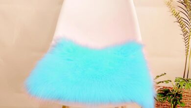 Our Cozy Take on the Eanpet Blue Faux Fur Chair Cushion Pad