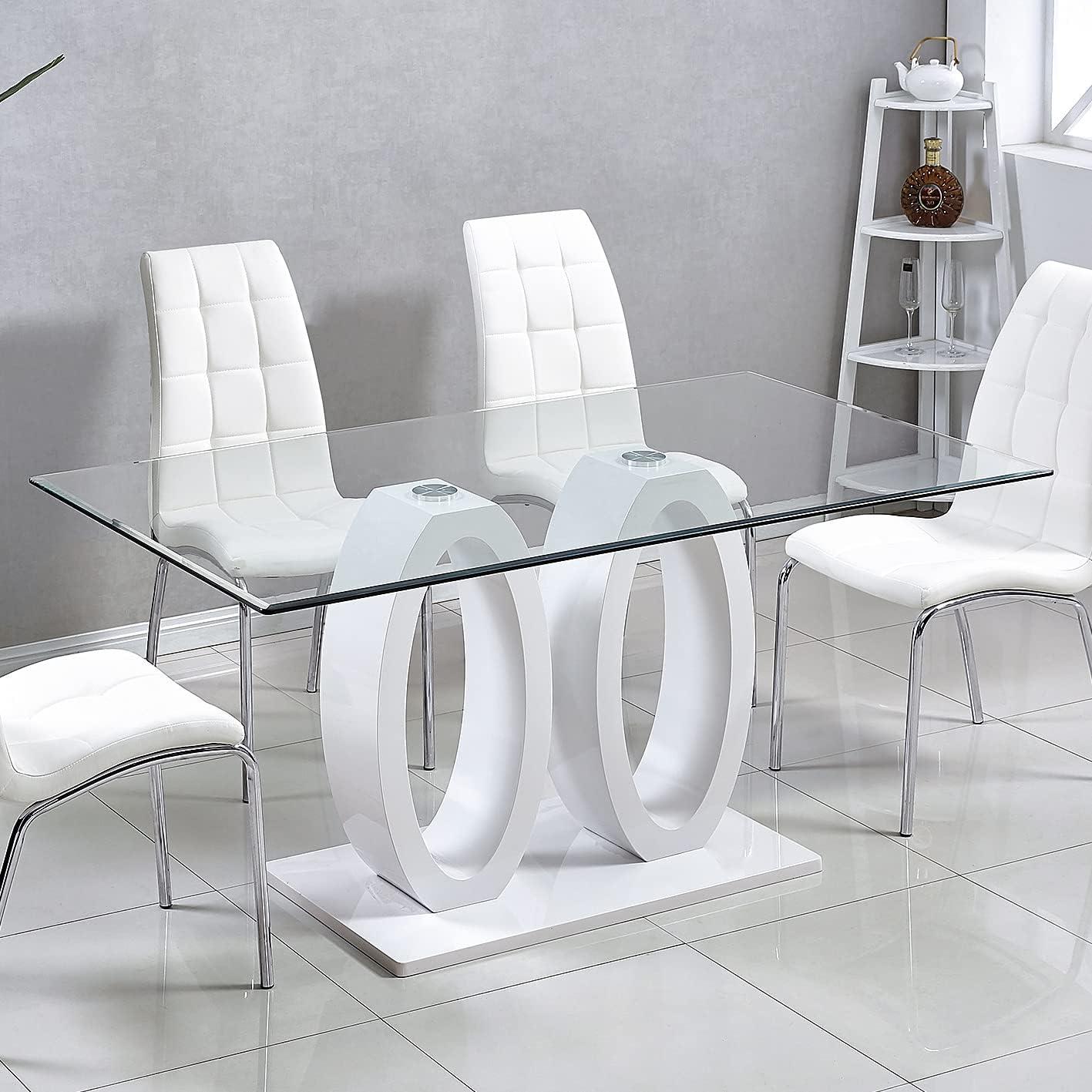 Why We⁢ Love the Knocbel Tempered ⁤Glass Dining Table's Modern Charm