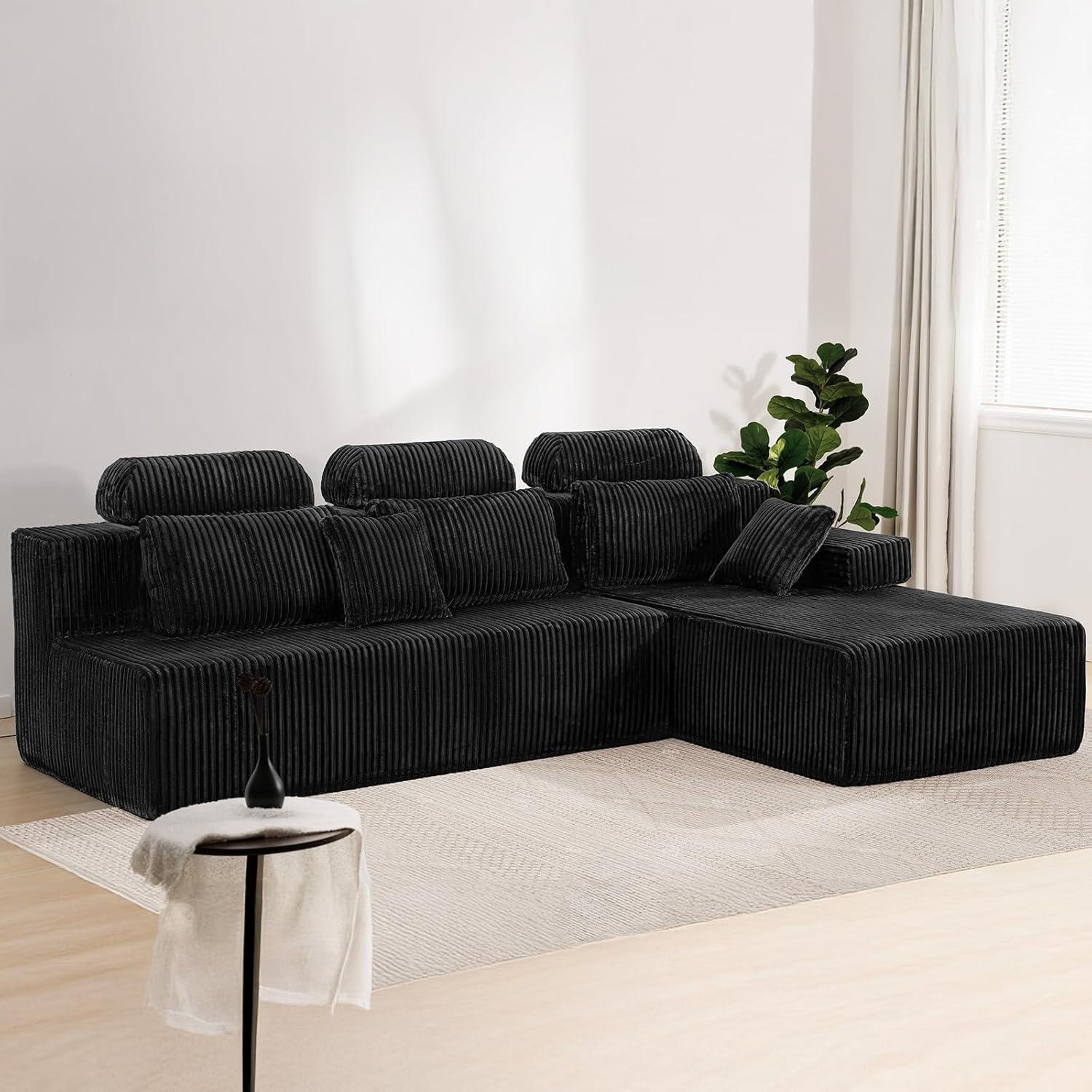 Our Take on the 106'' Cloud Corduroy Sectional Sofa Comfort