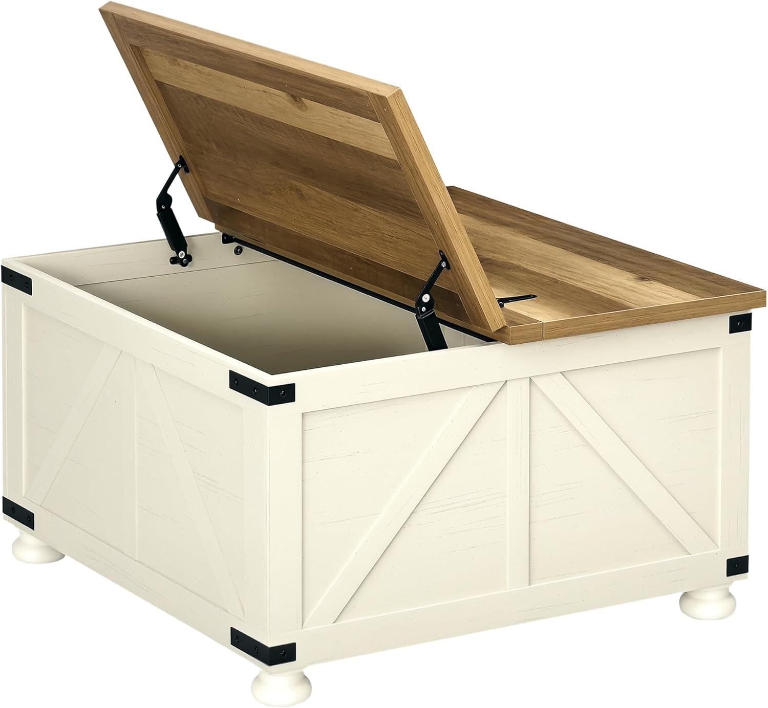 How We Loved the HOMCOM Farmhouse Table's Stylish Storage