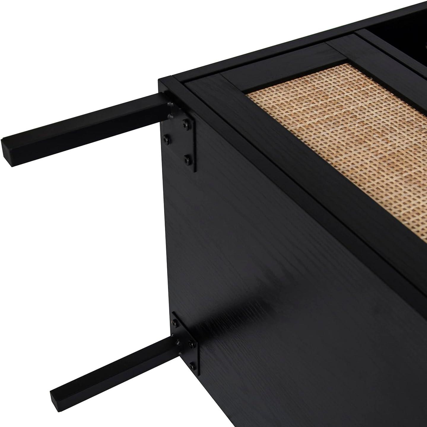 Our Honest Take on Angel Sar's Boho Rattan Nightstand set