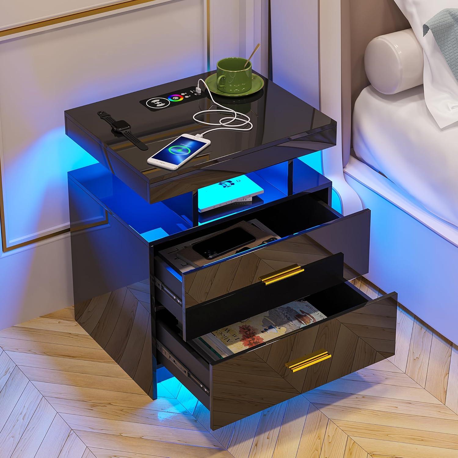 How We Transformed Our Bedroom ⁣with ​HNEBC's LED​ Nightstand