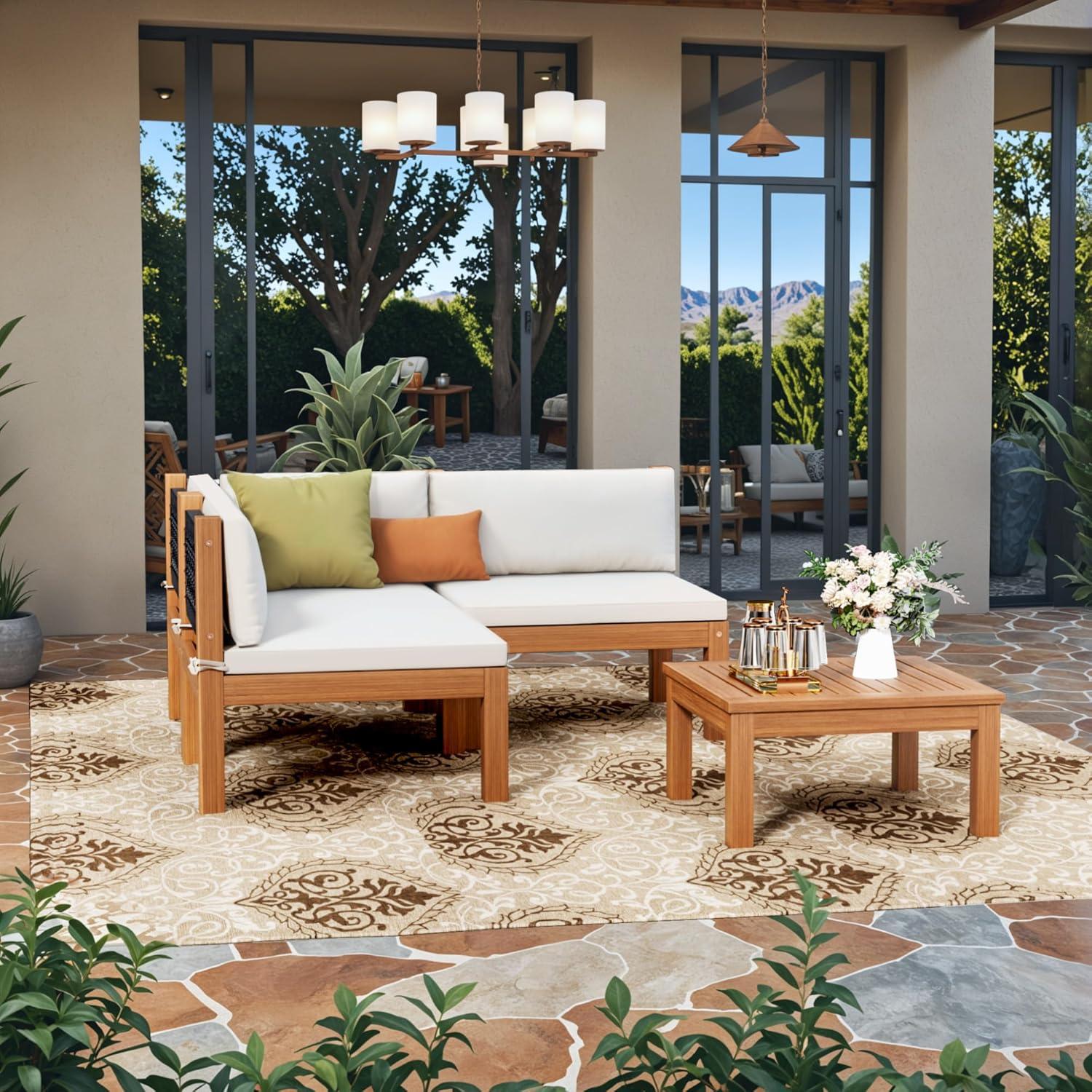 How We Transformed Our Patio with devoko's Outdoor Sectional Sofa