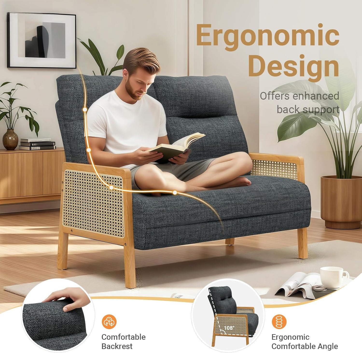 Our Take on the Loveseat with Rattan Arms: Stylish & Space-savvy