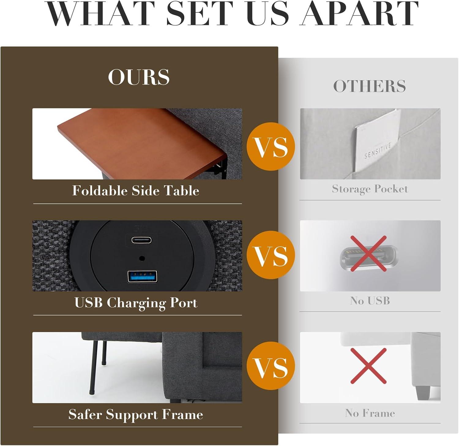 Our Review: Versatile Convertible Sleeper Chair with USB & Table