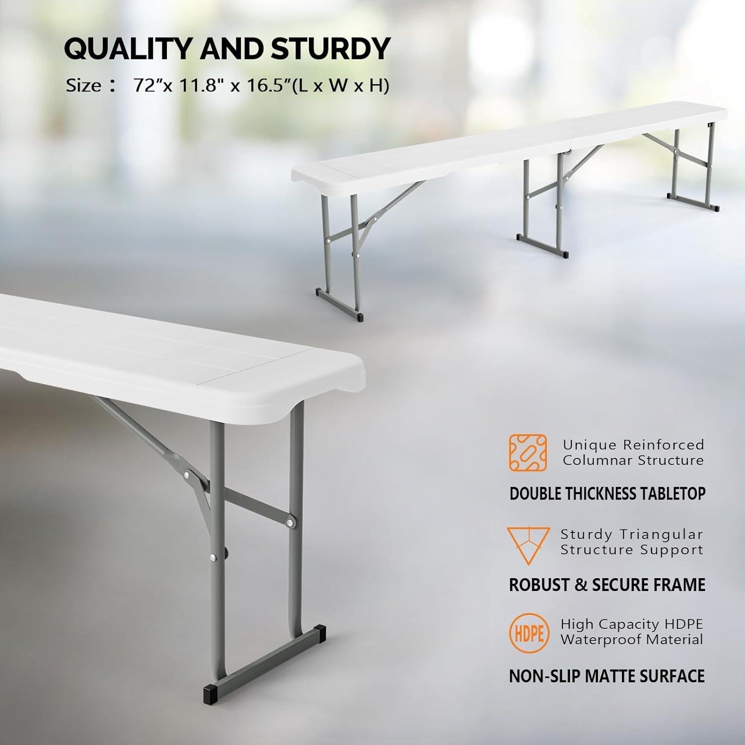 Our Honest take on the VINGLI 6ft Folding Bench: Portable & sturdy