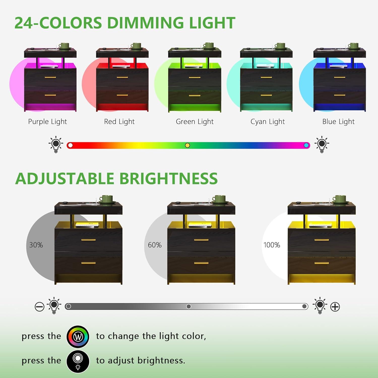 How We Transformed Our Bedroom with HNEBC's LED Nightstand