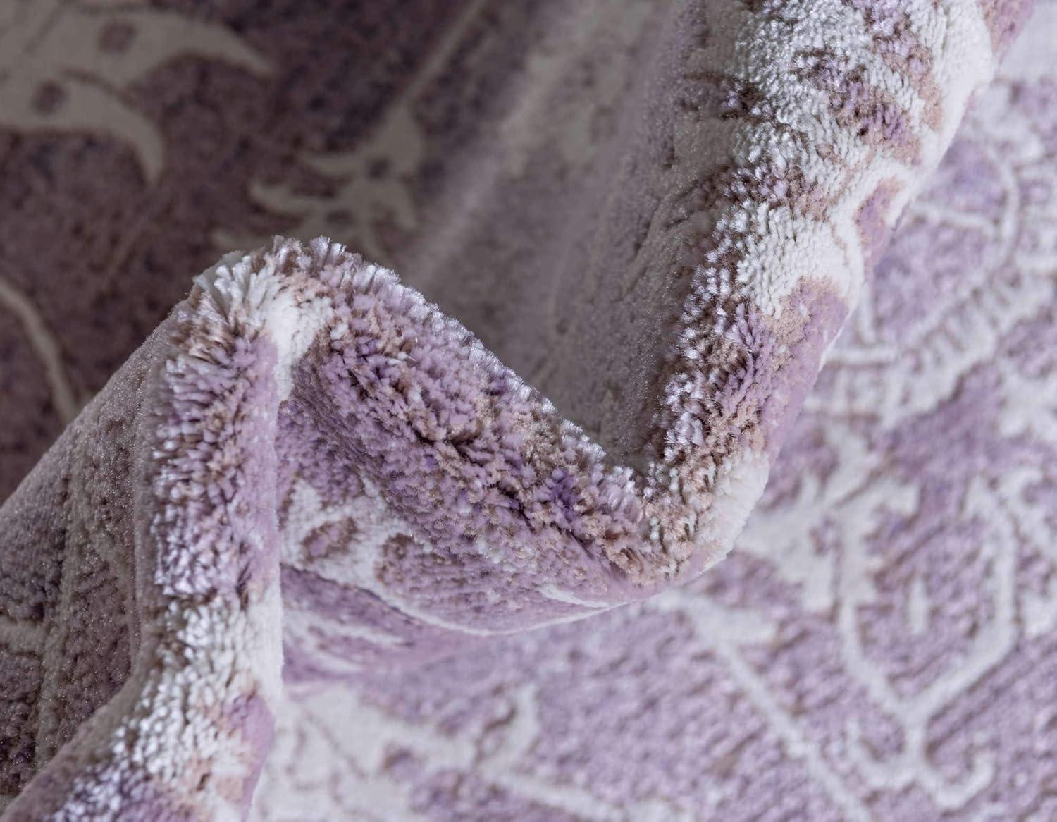 how We Loved the Unique Loom Vintage Rug's Classic Purple Charm