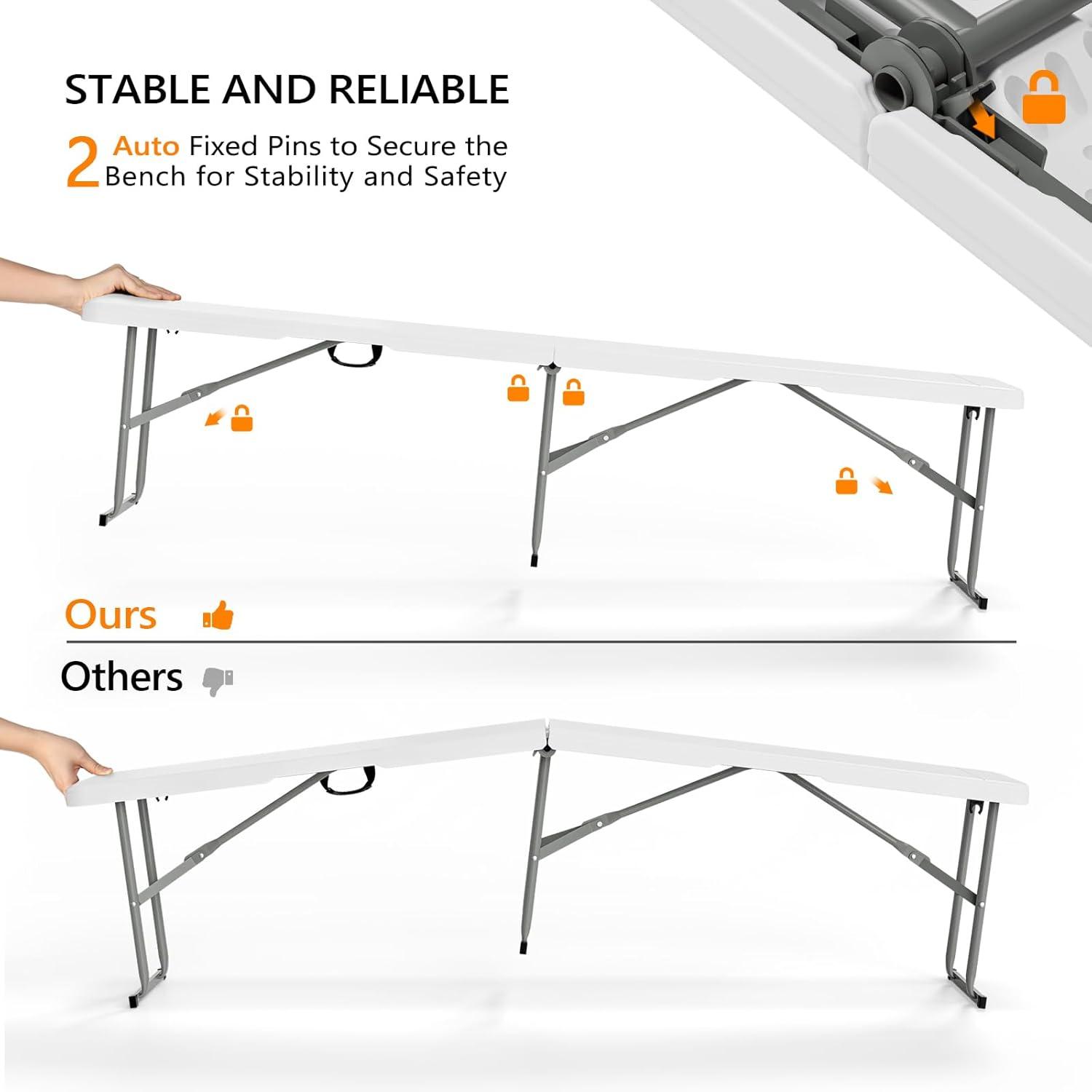 Our Honest Take on the VINGLI 6ft Folding Bench: Portable & sturdy