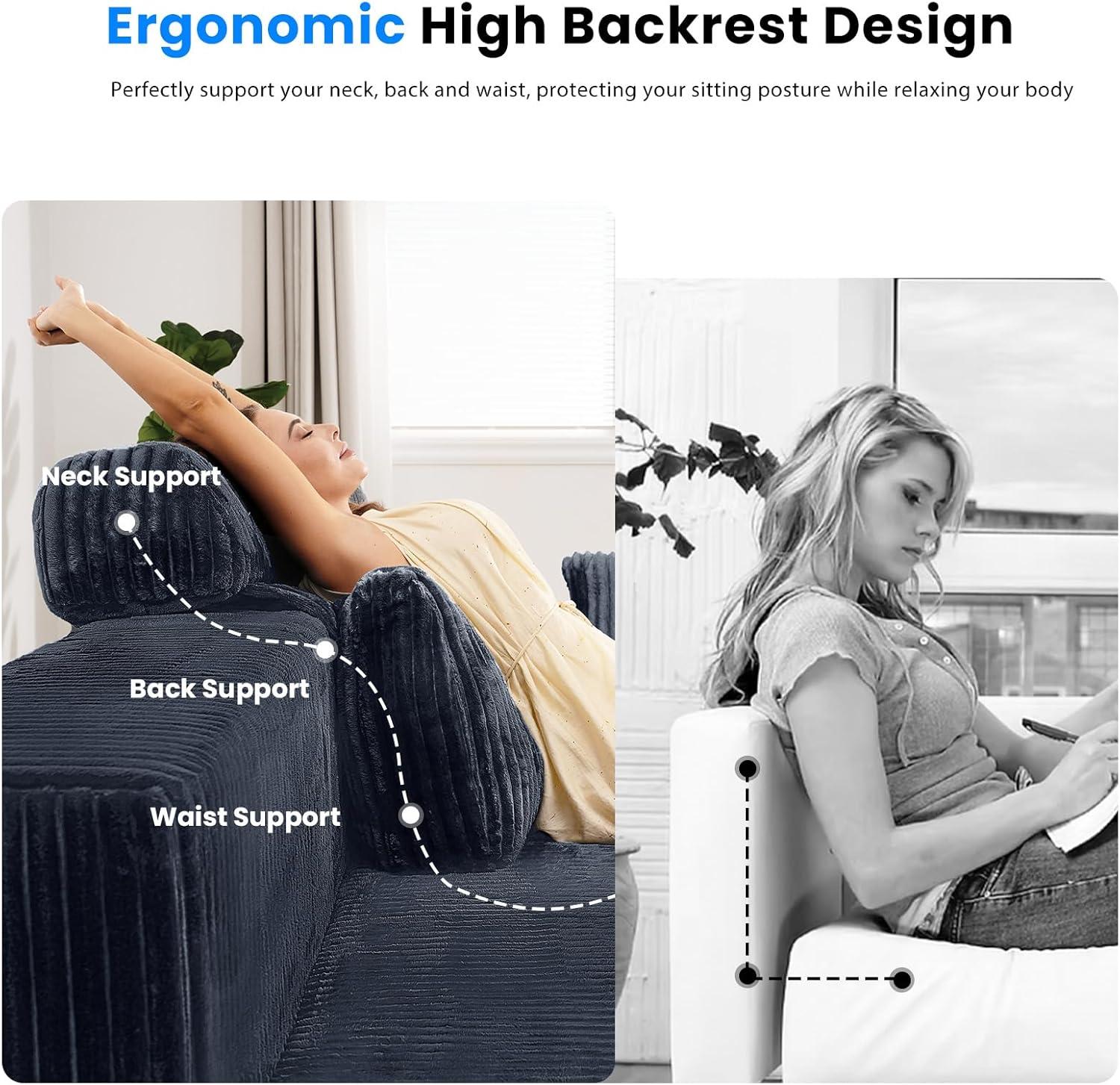 Our Take on‍ the‌ 106'' Cloud Corduroy Sectional Sofa Comfort