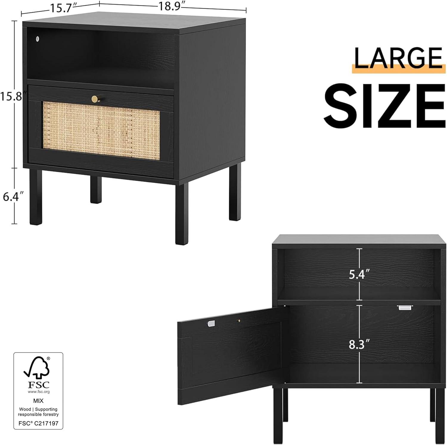 Our Honest Take⁣ on Angel Sar's⁢ Boho Rattan Nightstand Set