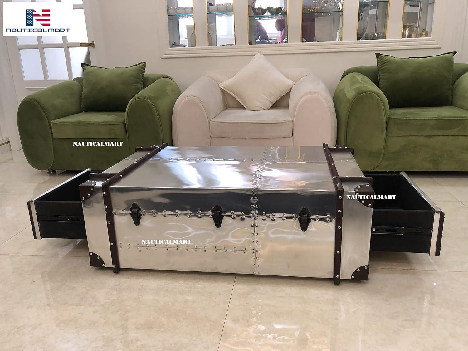 our ⁣Take on NauticalMart Richard's Trunk Coffee Table: Timeless Charm & Function