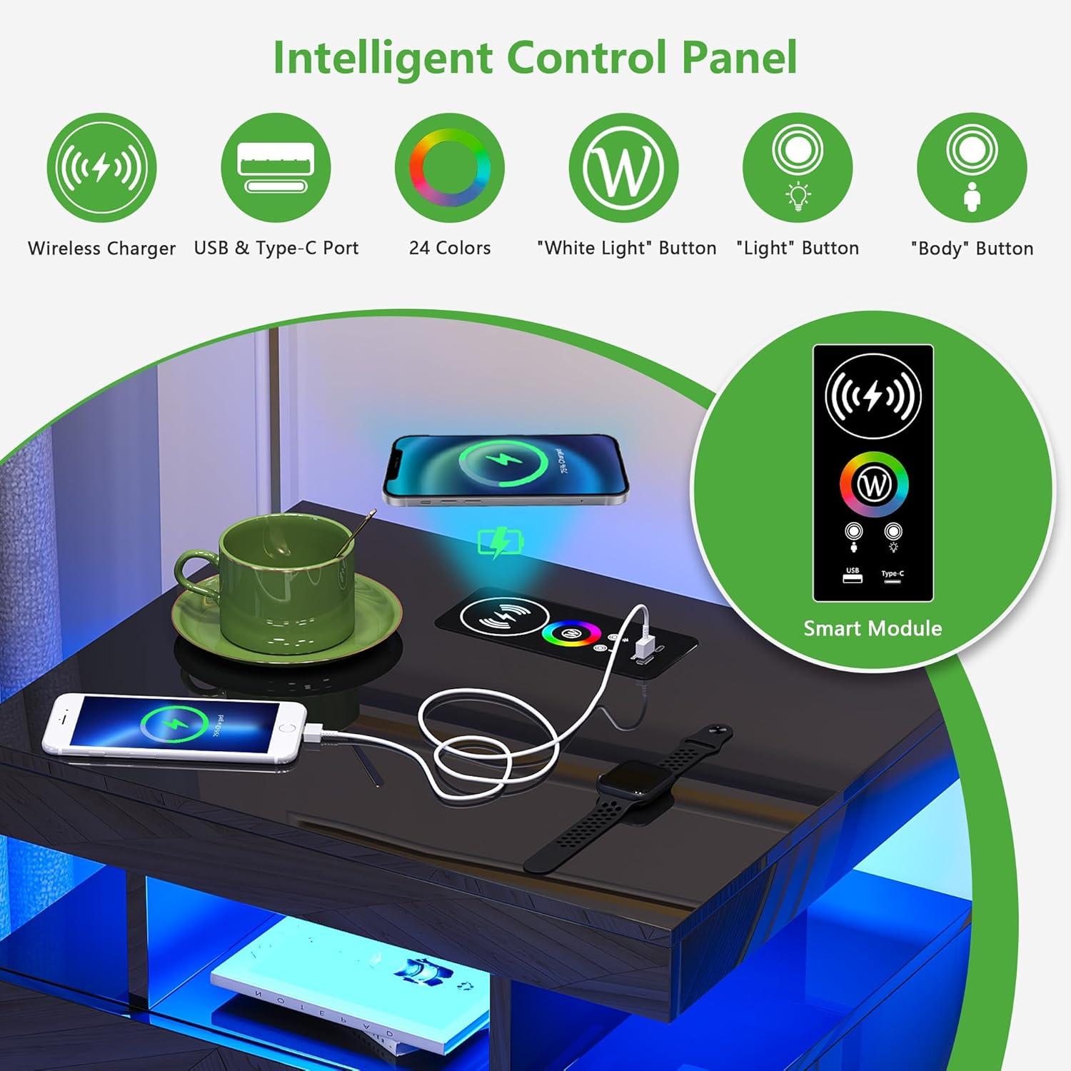 How We Transformed Our Bedroom with HNEBC's LED Nightstand