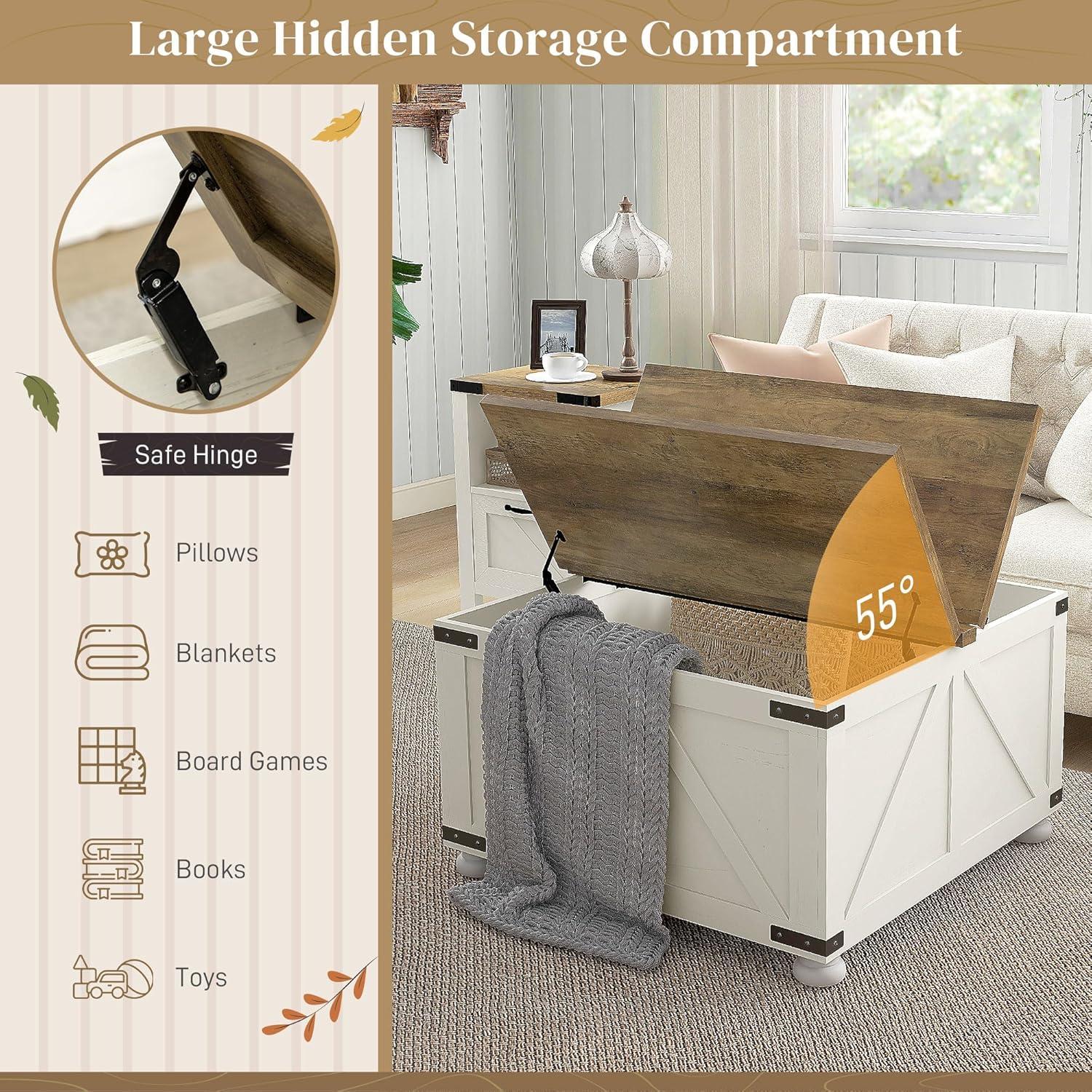 How We Loved the HOMCOM Farmhouse Table's⁣ Stylish Storage