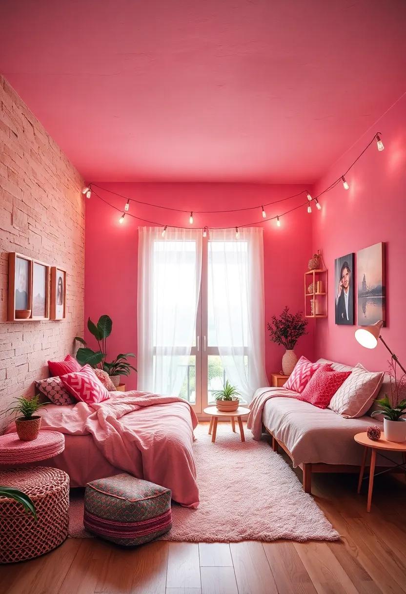 DIY Photo Clip String Lights with⁤ Pink ​Clips ⁢for ​a ⁣personal⁣ Touch