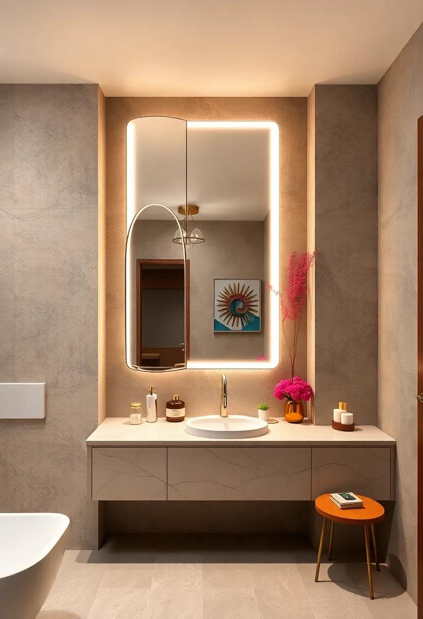 Mirror with Integrated Lighting for Enhanced Ambience