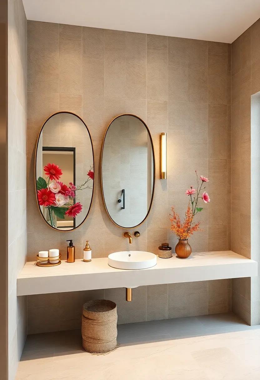 Oversized Vintage mirror with Ornate Detailing Creates a Statement