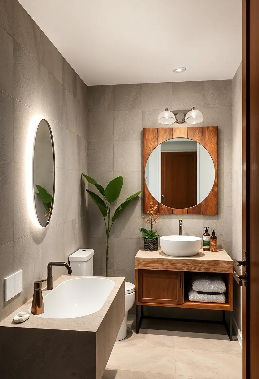 Mirror Embedded in Reclaimed Wood Frame for Eco-Friendly Style