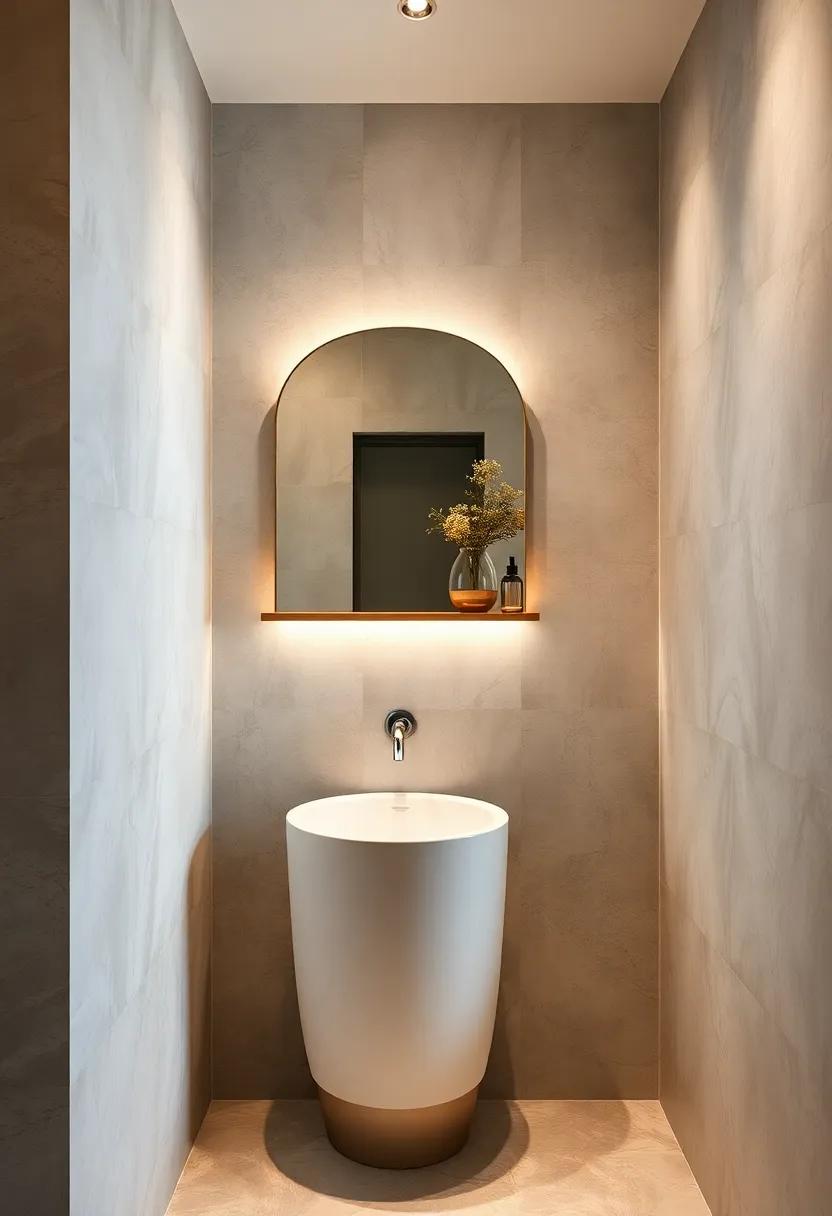 Mirror with Floating Shelf for Functional and Decorative use