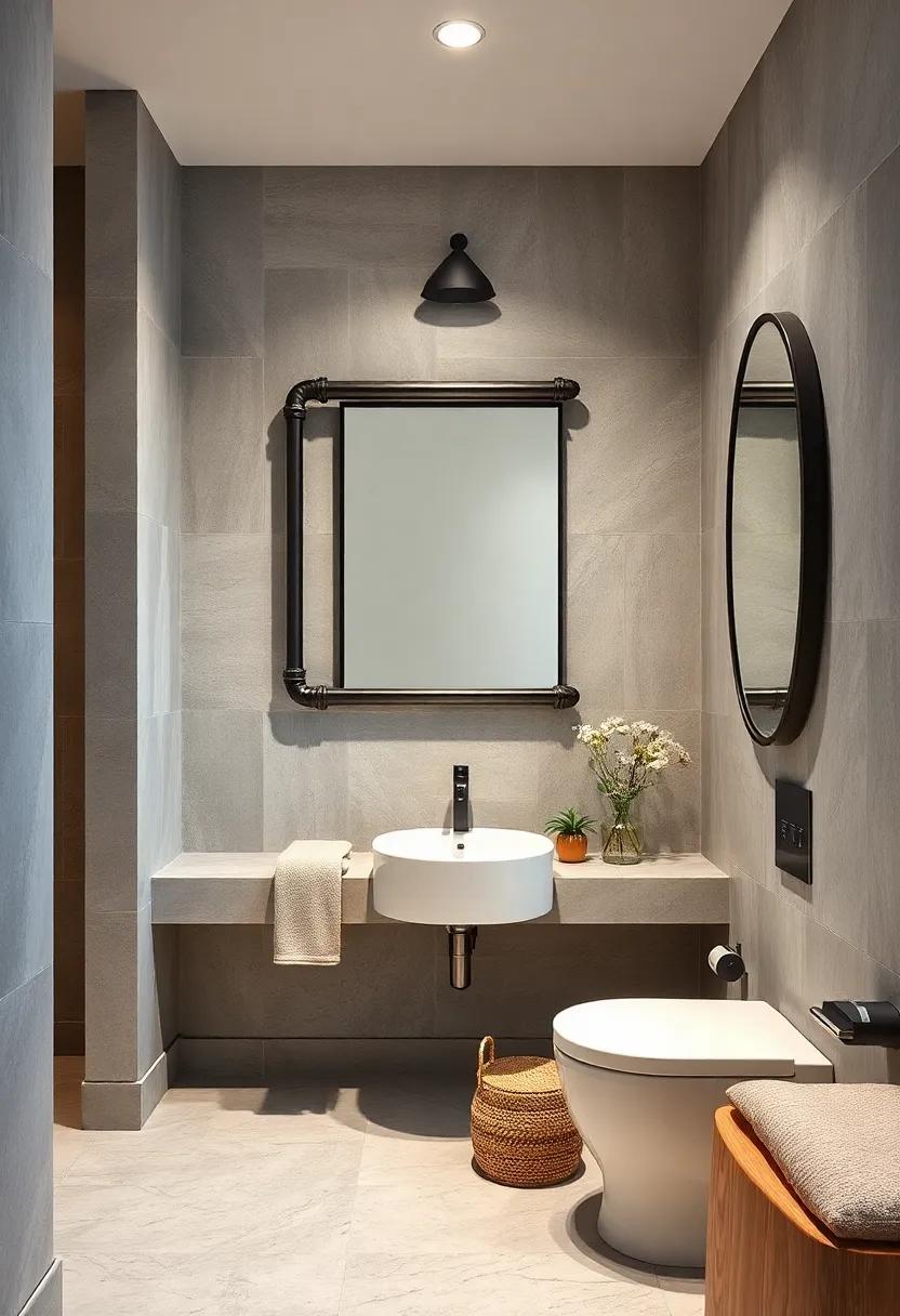 Industrial Pipe Frame Mirror Combines Raw and Refined elements