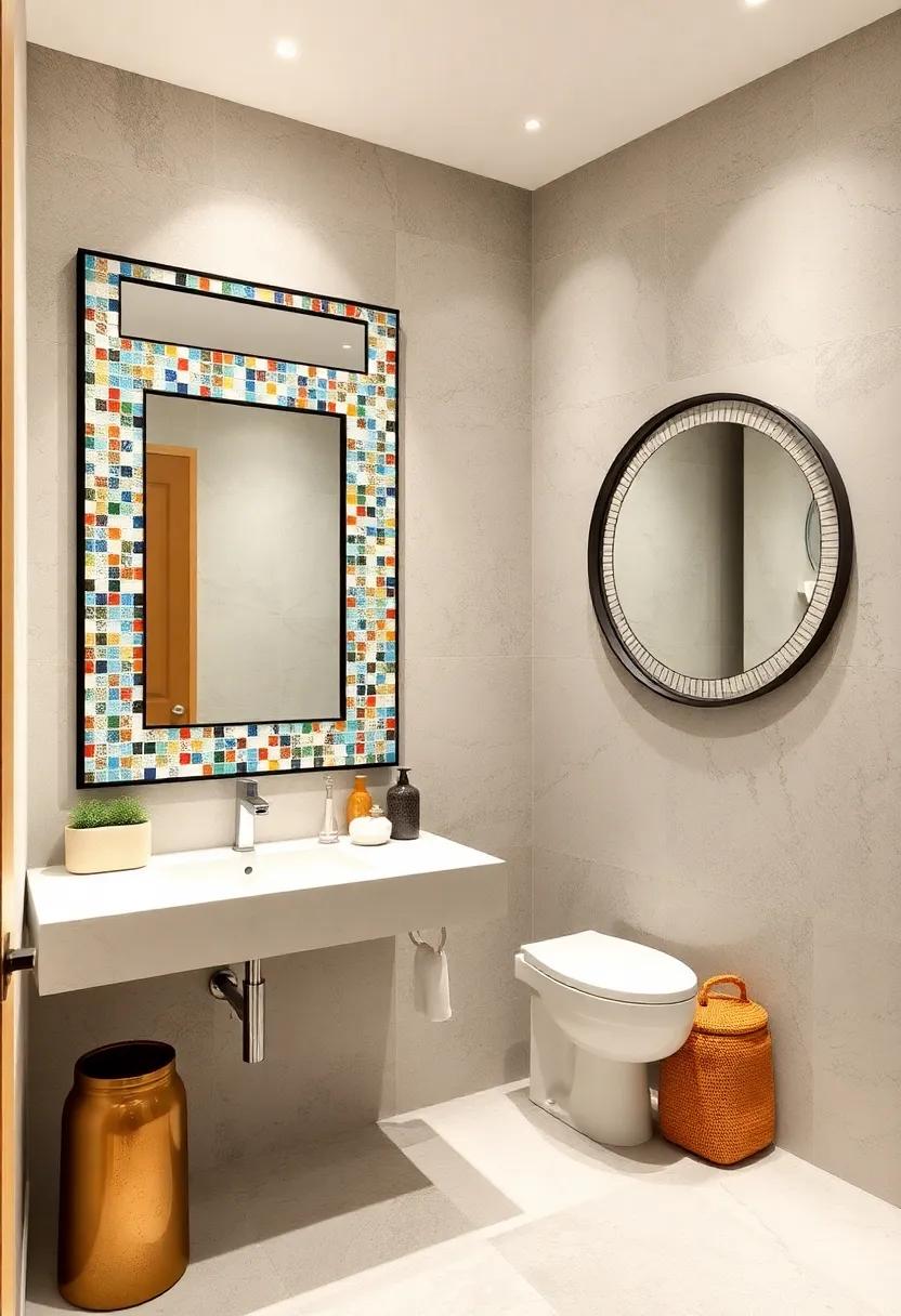 Mosaic Tile Framed Mirror Adds Color and Artistic Flair