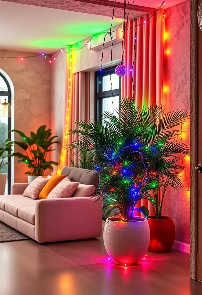 Wrap⁣ string lights around your indoor plants to​ bring holiday sparkle to greenery