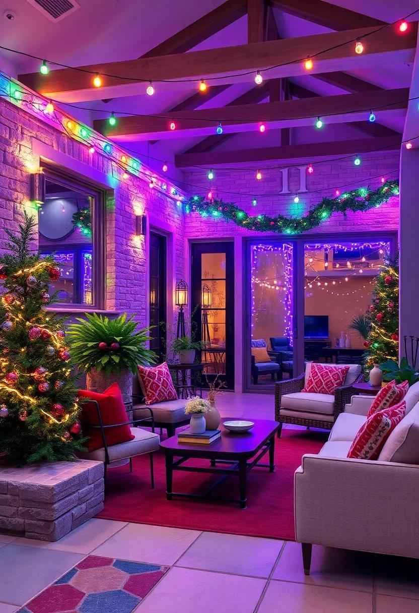 Decorate ‌your outdoor bushes and shrubs with multi-colored lights for curb‌ appeal