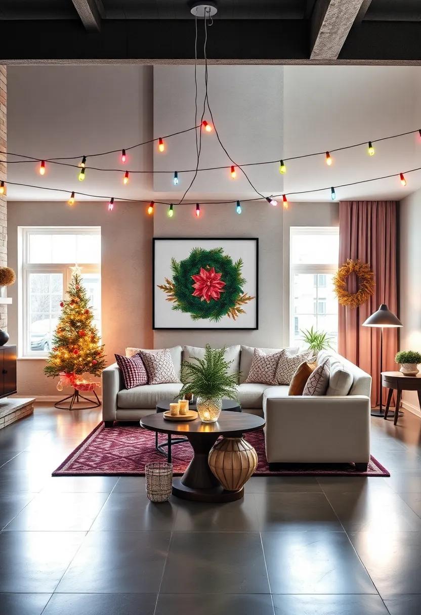 use string lights ⁣to highlight your‌ holiday-themed art or specialty décor⁤ pieces