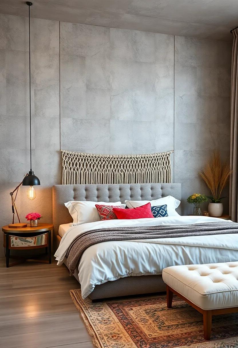 Boho Chic with⁤ Macramé Overlay: Integrate​ textured upholstery ⁤topped with a macramé overlay for⁣ eclectic artistry