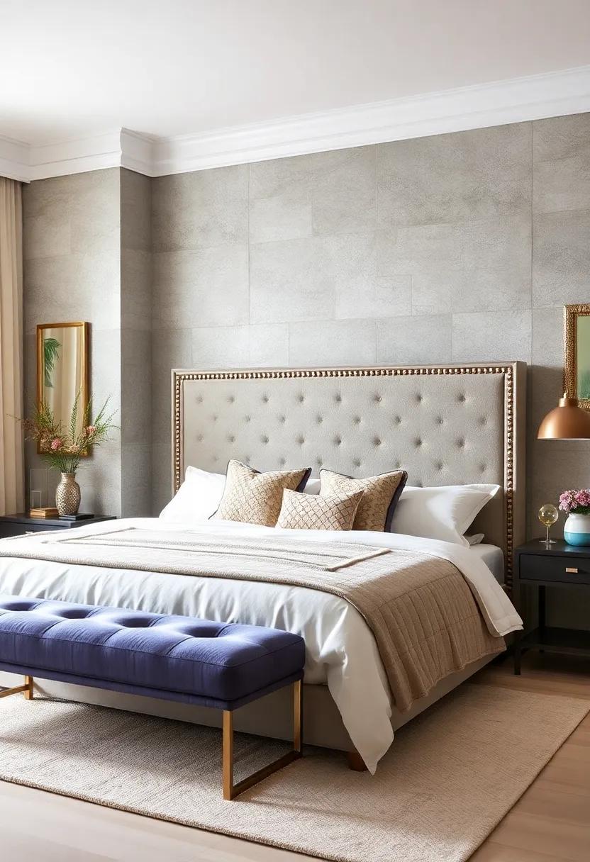 Classic Nailhead Trim: Combine tradition and style with an upholstered headboard accented by ⁢elegant nailhead detailing