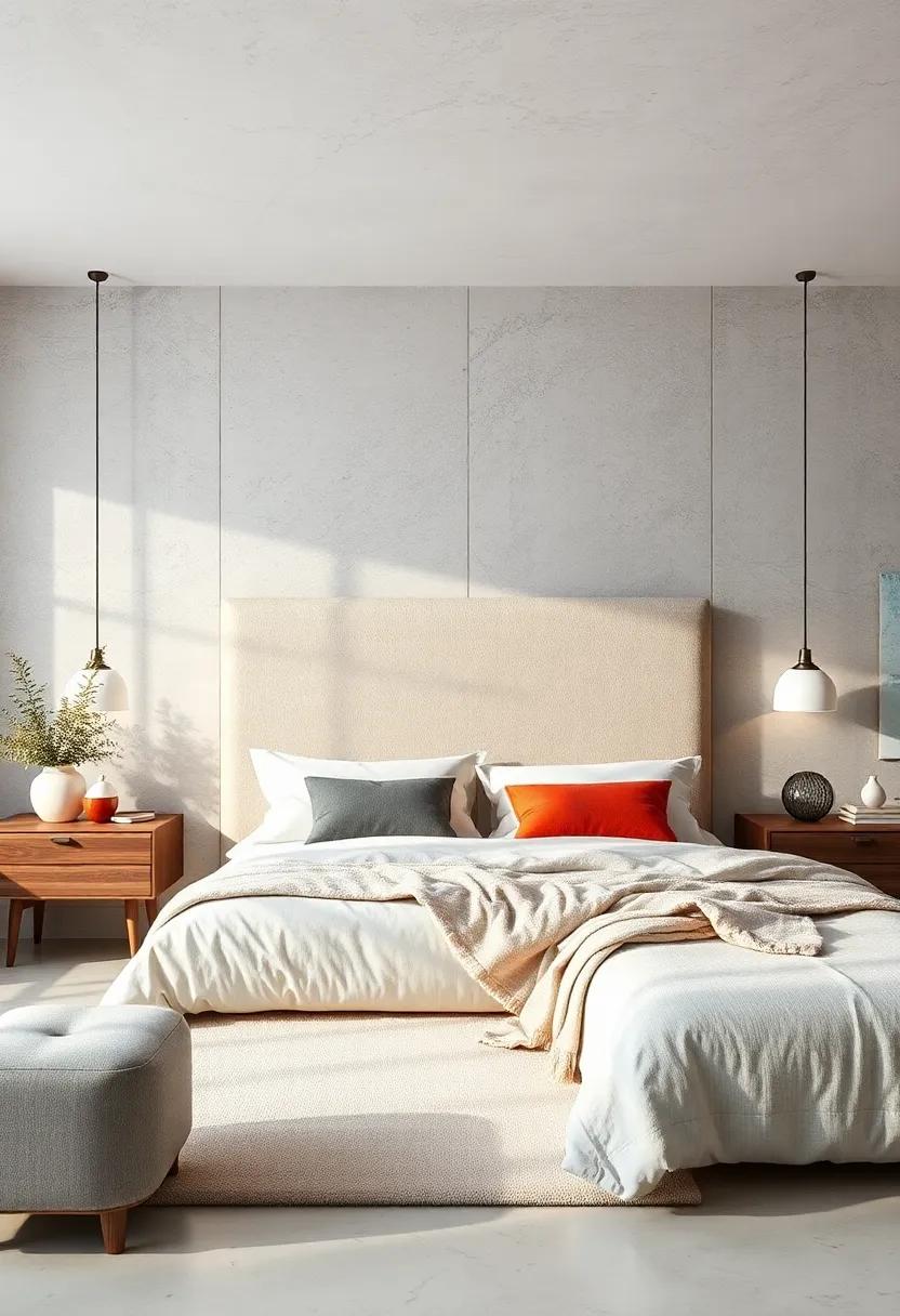 Scandinavian-Inspired Simplicity: Select a light-colored fabric ⁣headboard with clean lines reflecting Nordic design