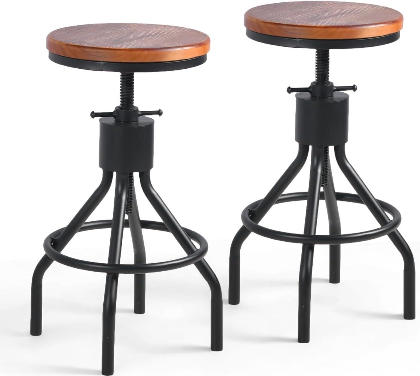 How We Loved the Adjustable Industrial Bar Stool Set of 2