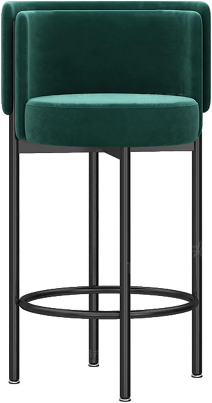 Our Honest Take on the Green Velvet Bar Stool with Backrest