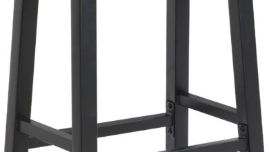 Our Take on eHemco’s Sturdy Black Faux Leather Barstool