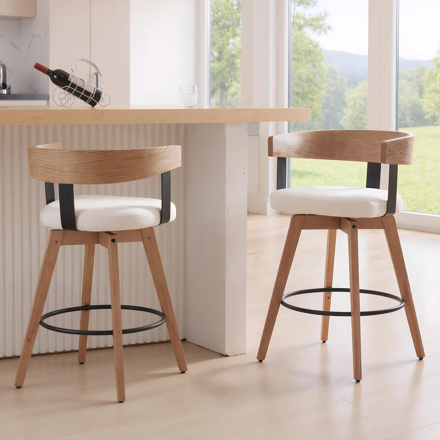 Our Honest Take on DUOMAY’s Stylish 360° Swivel Bar Stools