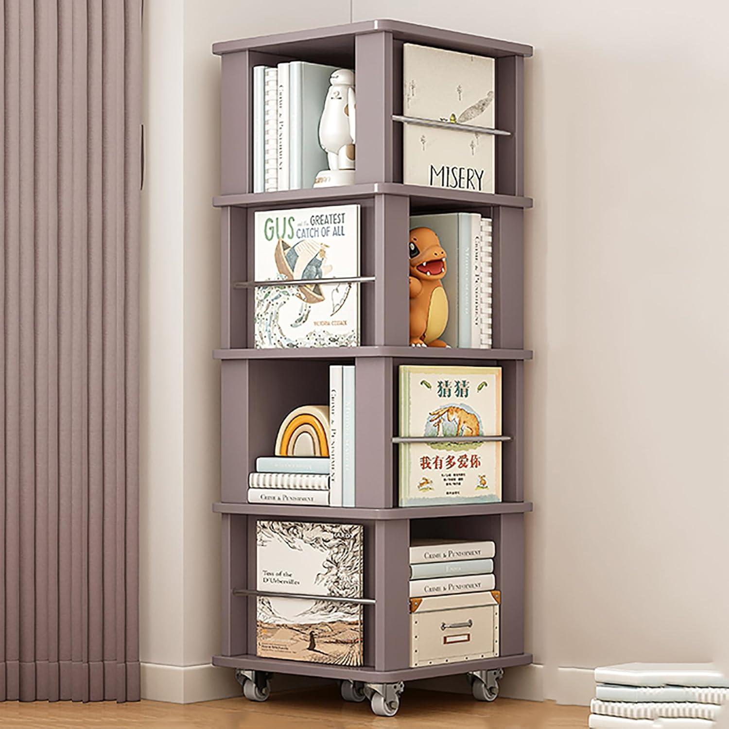 Why We Love Our 360° Rotating 4-Tier Bookshelf Storage Rack