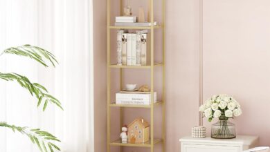 Our Honest Take: Stylish & Space-Saving Gold Glass Bookshelf Review