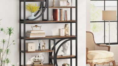 Our Take on Tribesigns 8-Tier Industrial Bookshelf’s Style & Strength