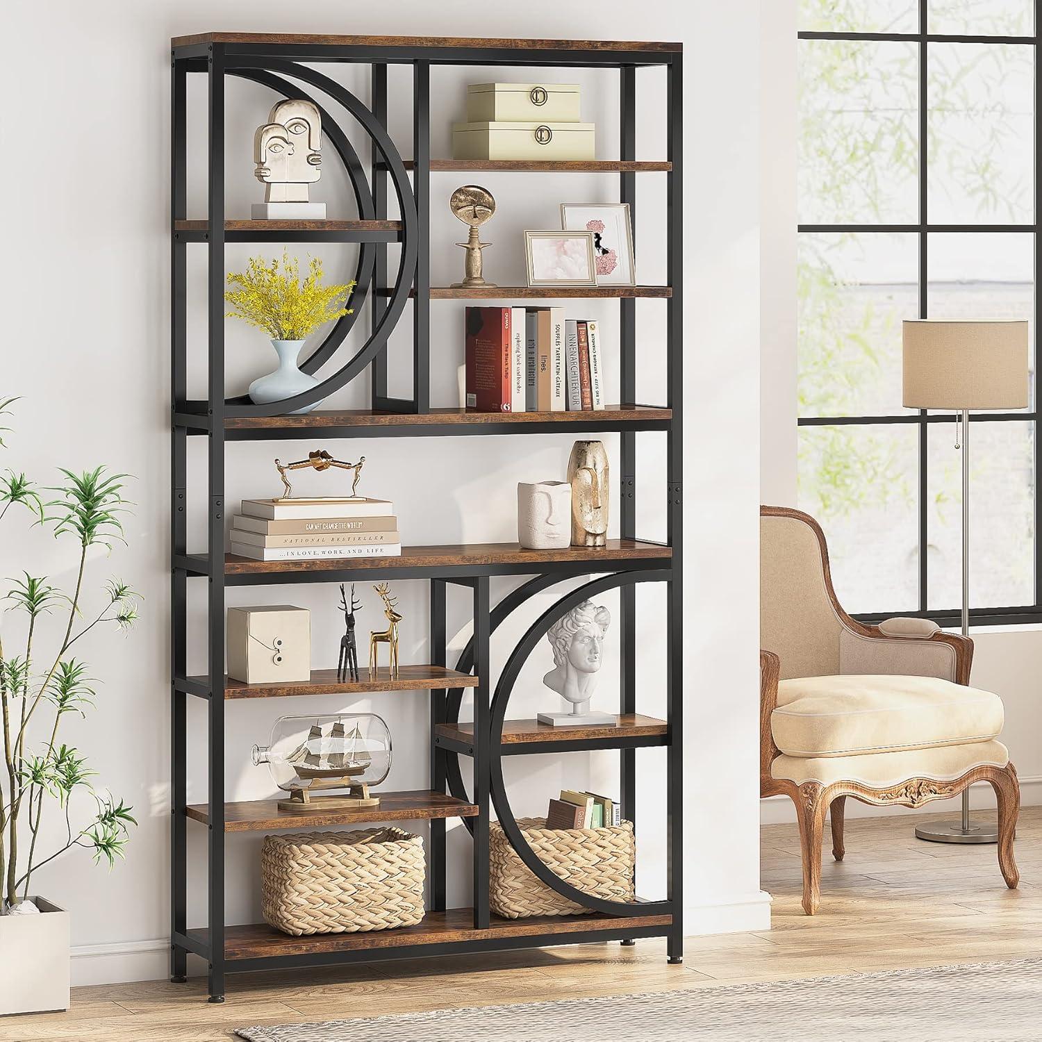 Our Take on Tribesigns 8-Tier Industrial Bookshelf’s Style & Strength