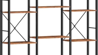 Our Take on the HOOBRO Triple 4-Tier Industrial Bookshelf’s Style & Use