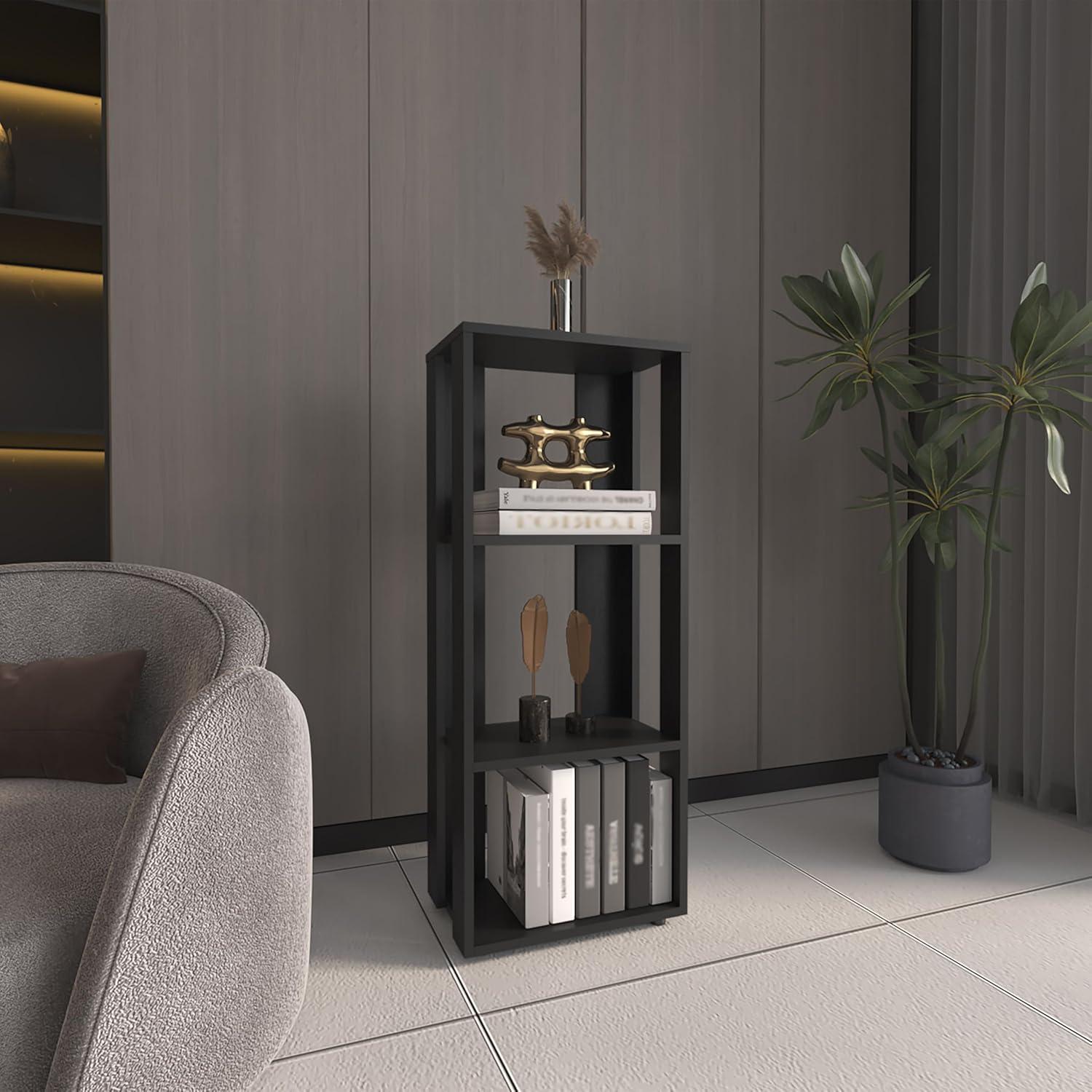 Our Take on the Sleek Four-Tier Bookcase for Small Spaces