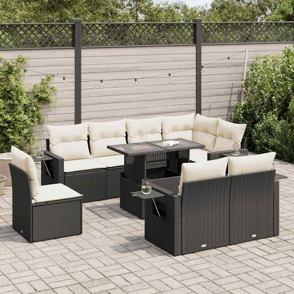 Our Take on the Stylish 9-Piece Black PE Rattan Garden Sofa Set