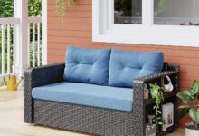 Our Take on the Versatile Patio Wicker Sofa with Foldable Table