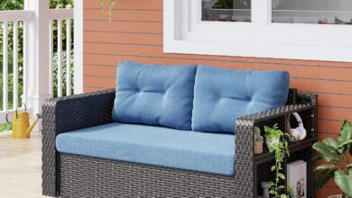 Our Take on the Versatile Patio Wicker Sofa with Foldable Table