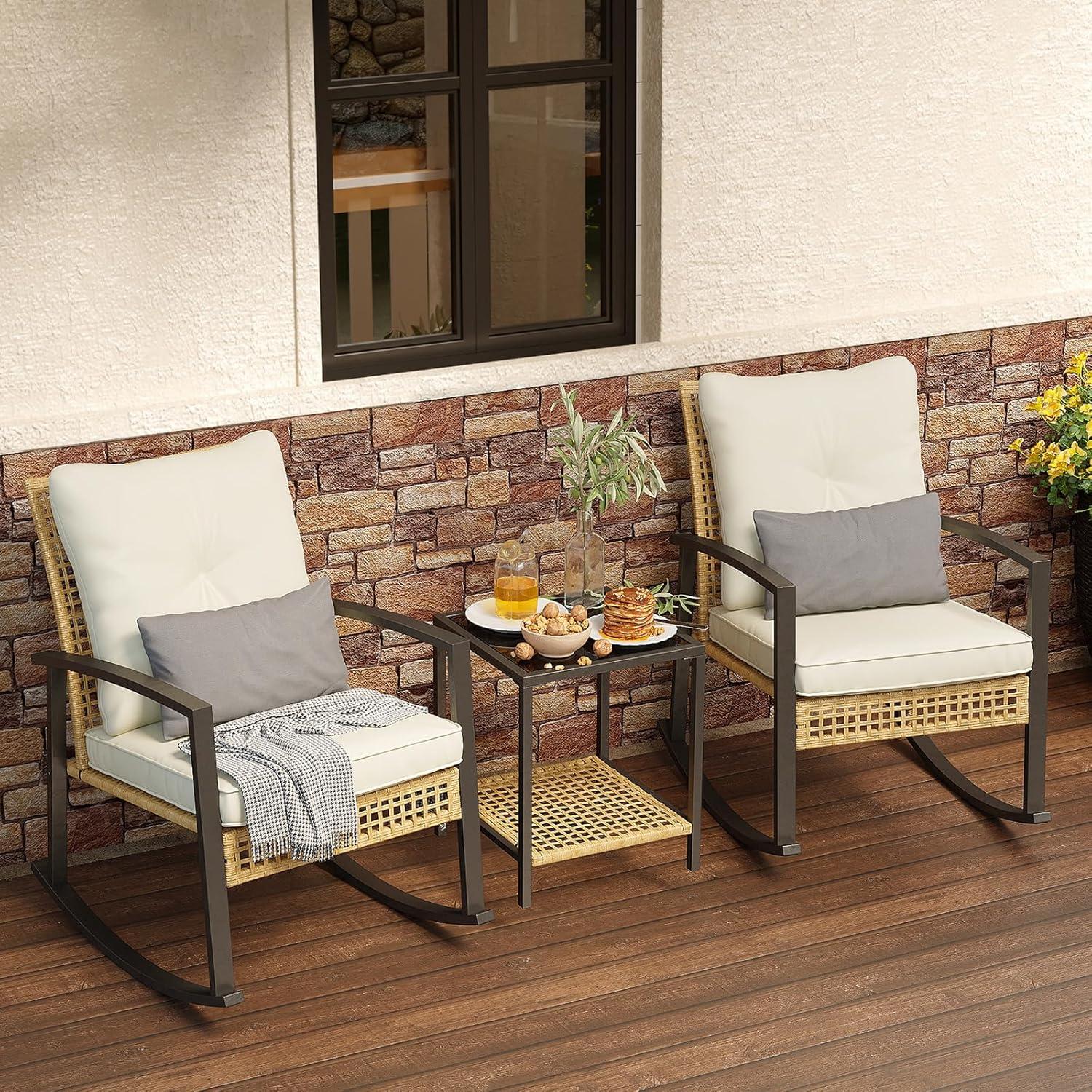 Relaxing Together: Our Review of the 3-Piece Patio Rocking Set